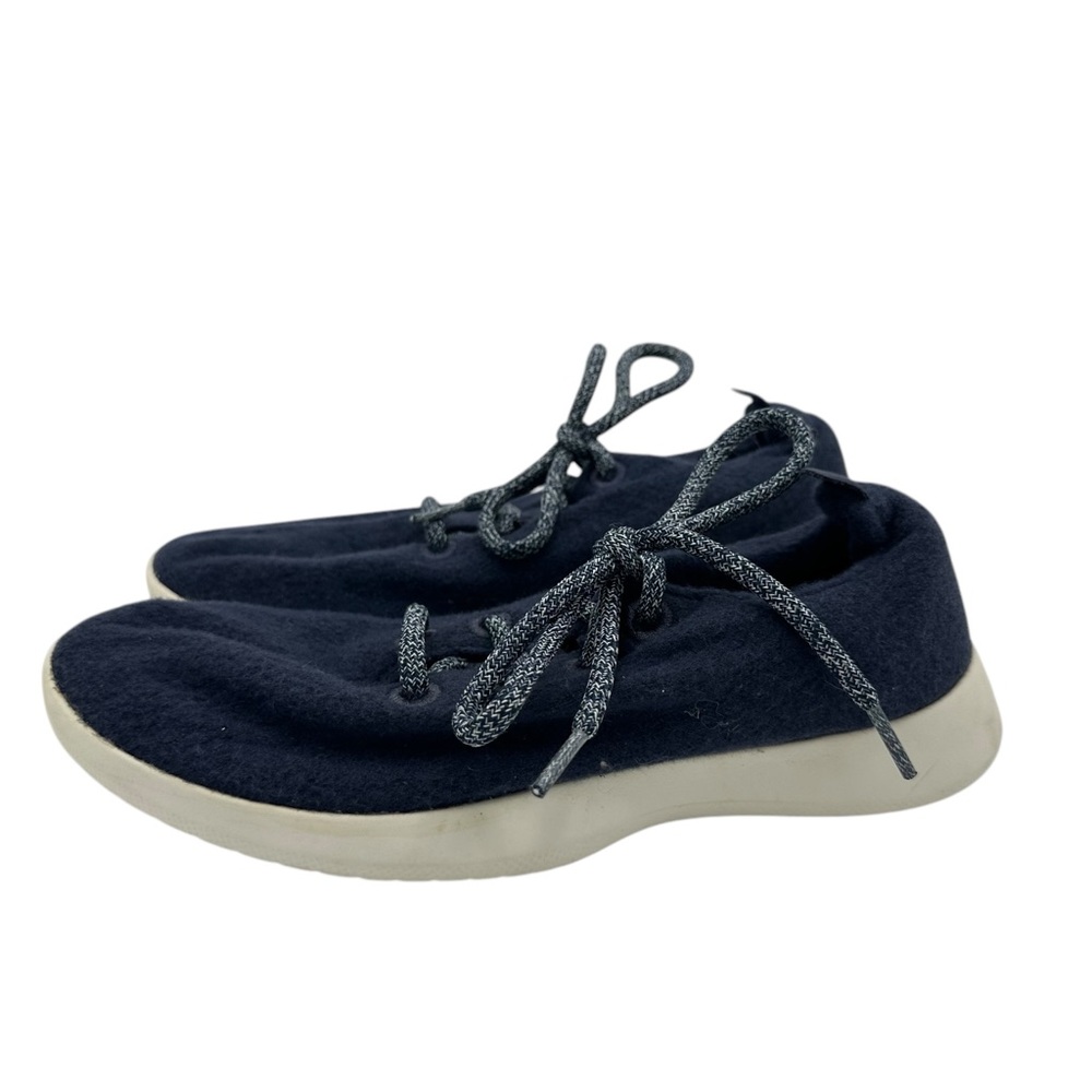 Allbirds Wool Runner Lace Up Sneaker Shoes Navy Blue Womens 8